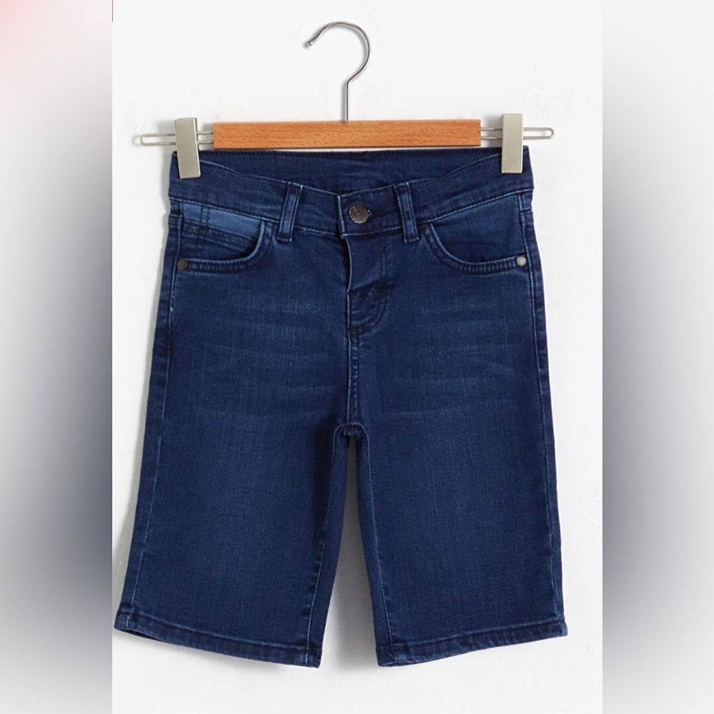 LC Waikiki kids boys “save the world” denim shorts